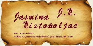 Jasmina Mistopoljac vizit kartica